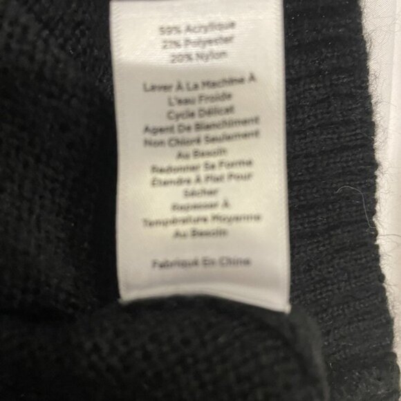 NWT Talbots Sweater 2X Plus Womens Fair Isle Black White Crew Neck Soft Stretch - Picture 8 of 10